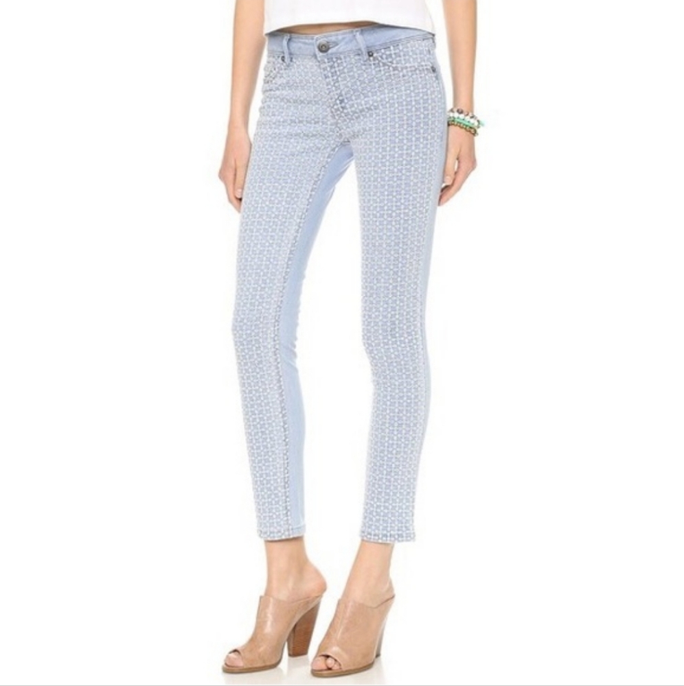DL1961 Angel Mid-Rise Skinny Ankle Eyelet Jeans Size 29